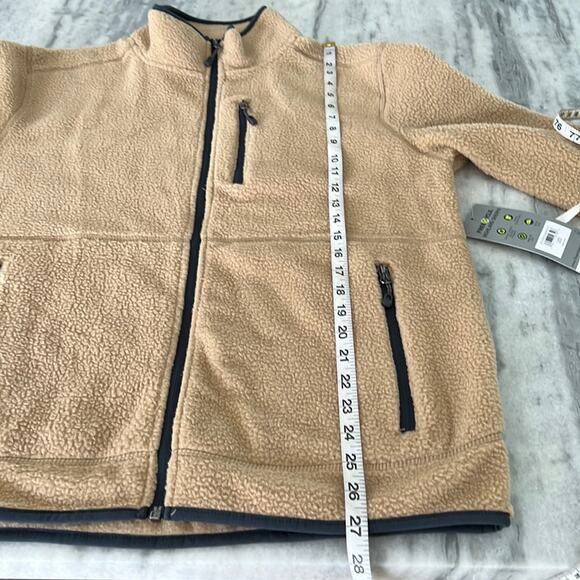 Free Country Free Cycle Camel Highland Sherpa Fleece Jacket Mens Size Small - Picture 7 of 10